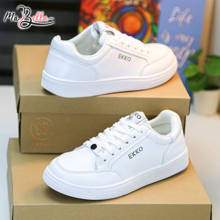 Baskets pour Femmes - Blanc/Noir - EK-02