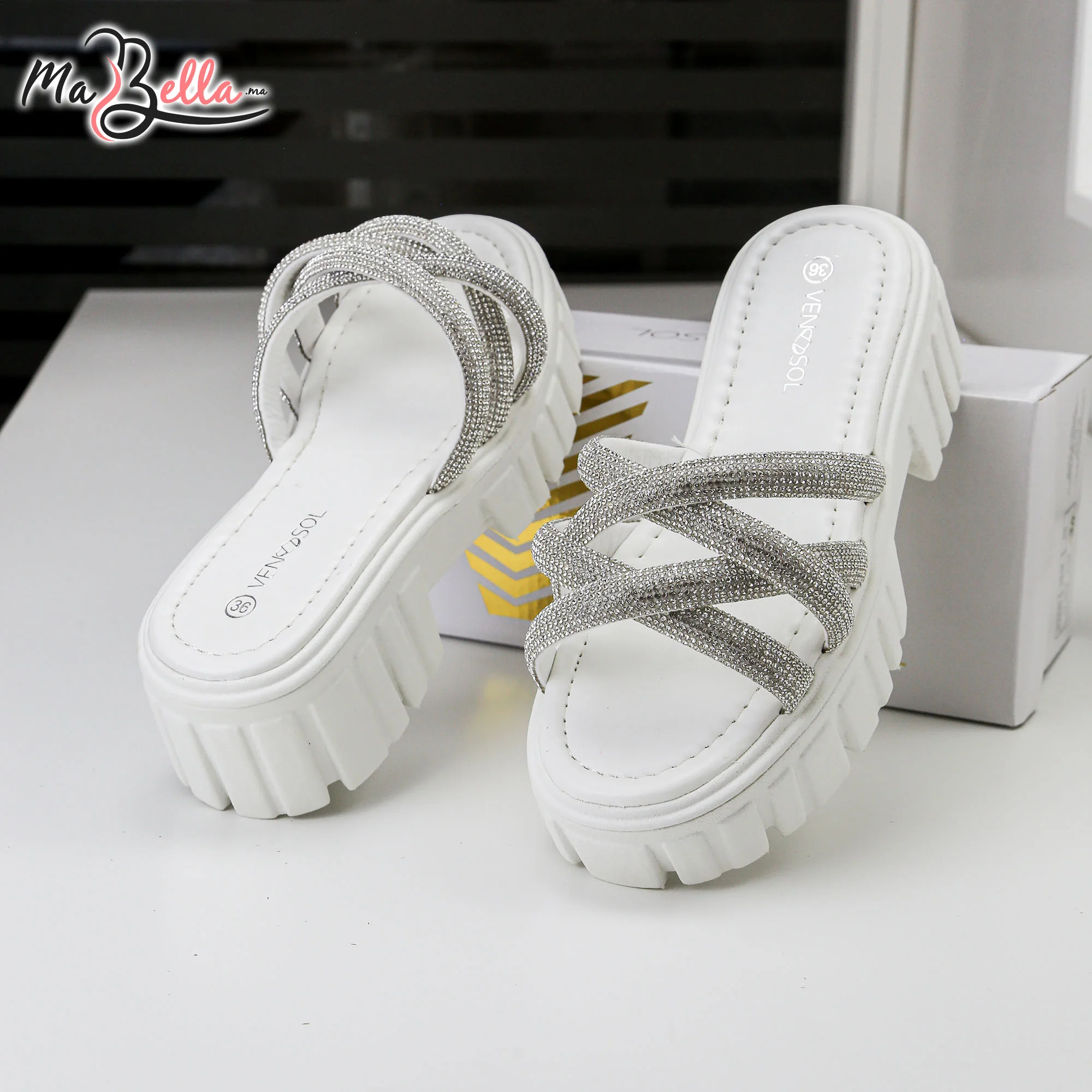 Sandale Plate - Blanc - TC-3330