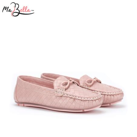Mocassins pour Femmes - Rose - Tressé - A/9471