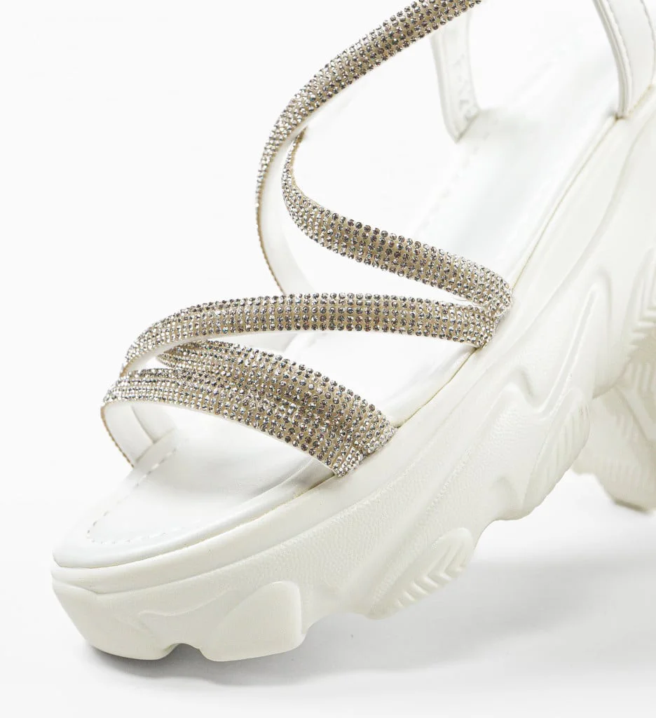 Sandale Plate - Blanc - LX-1935