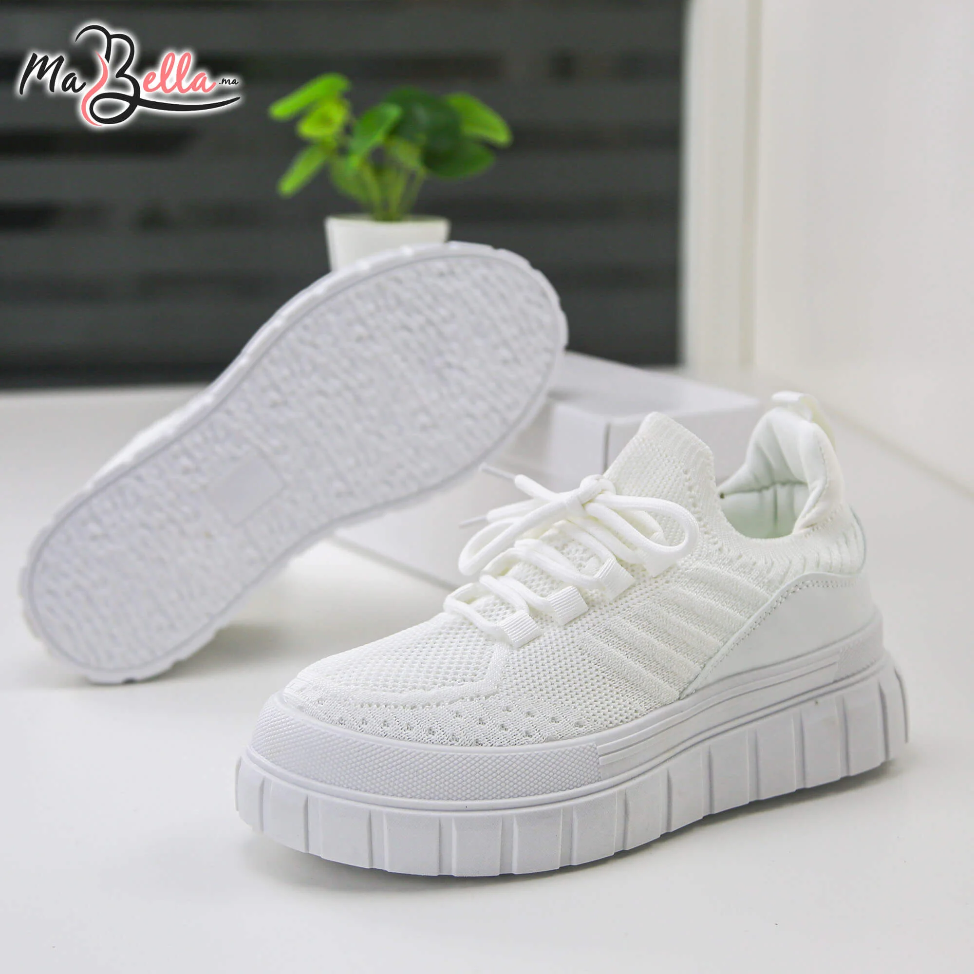 Baskets pour Femmes - Blanc - HK201