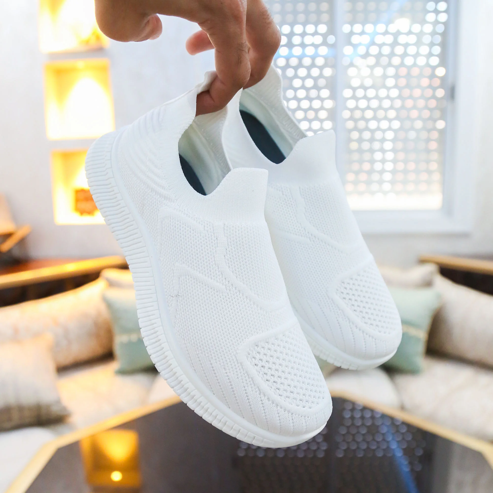 Baskets pour Femmes - Blanc - OC-B9