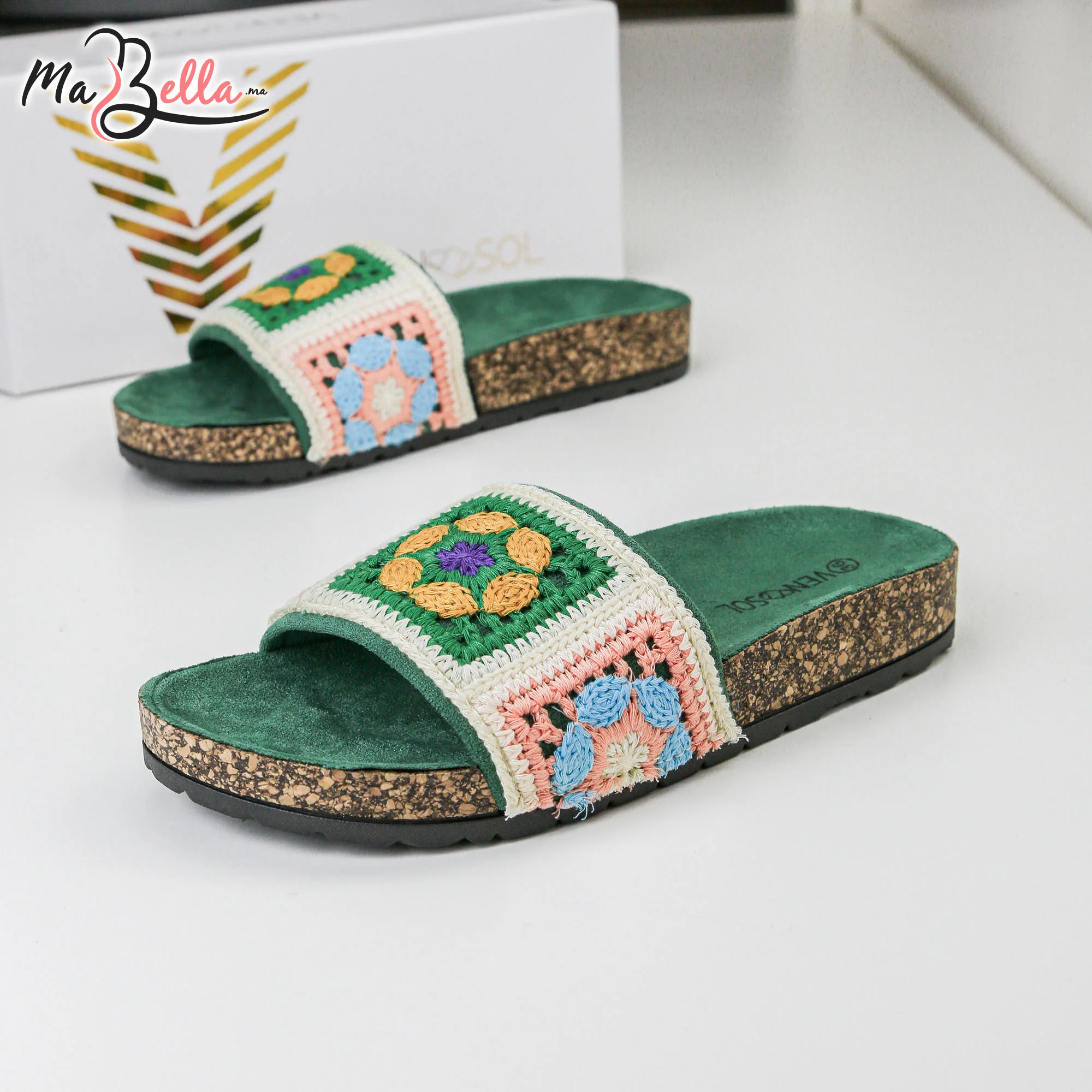 Sandale Plate - Vert - TC-3492