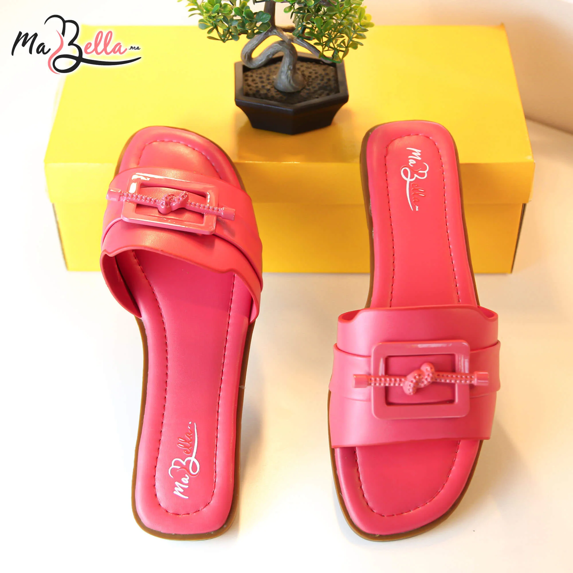 Sandale Plate - Fuchsia - LA TRÉCE-2500