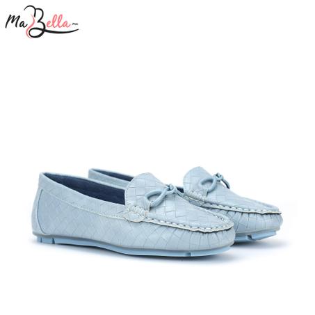 Mocassins pour Femmes - Ciel - Tressé - A/9471