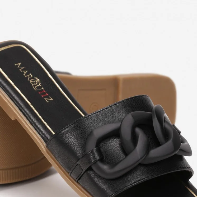 Sandale Plate - Noir - RF-2339