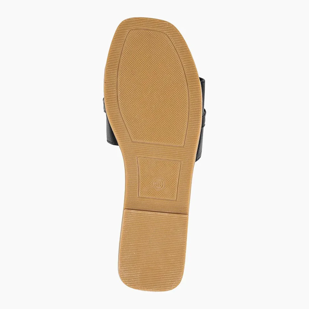 Sandale Plate - Noir - RF-2339