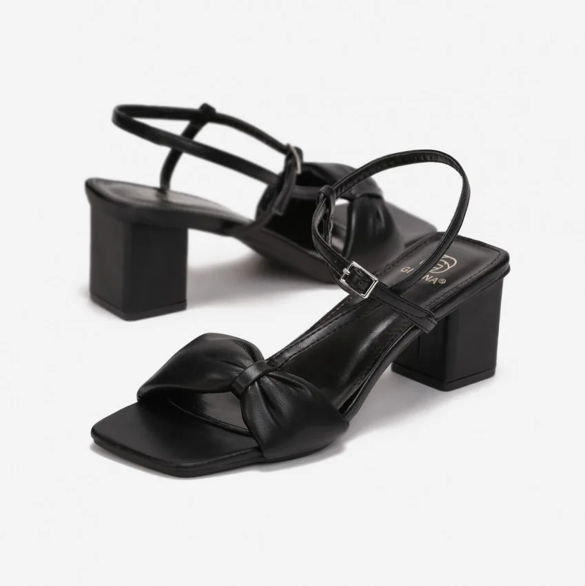 Sandale à talons - Noir - B1639-62