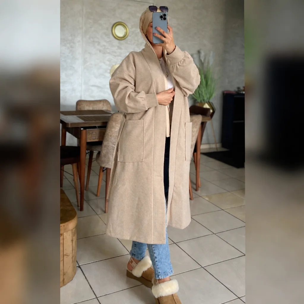 Manteau Cape Demi Saison en Cachemire pour Femme