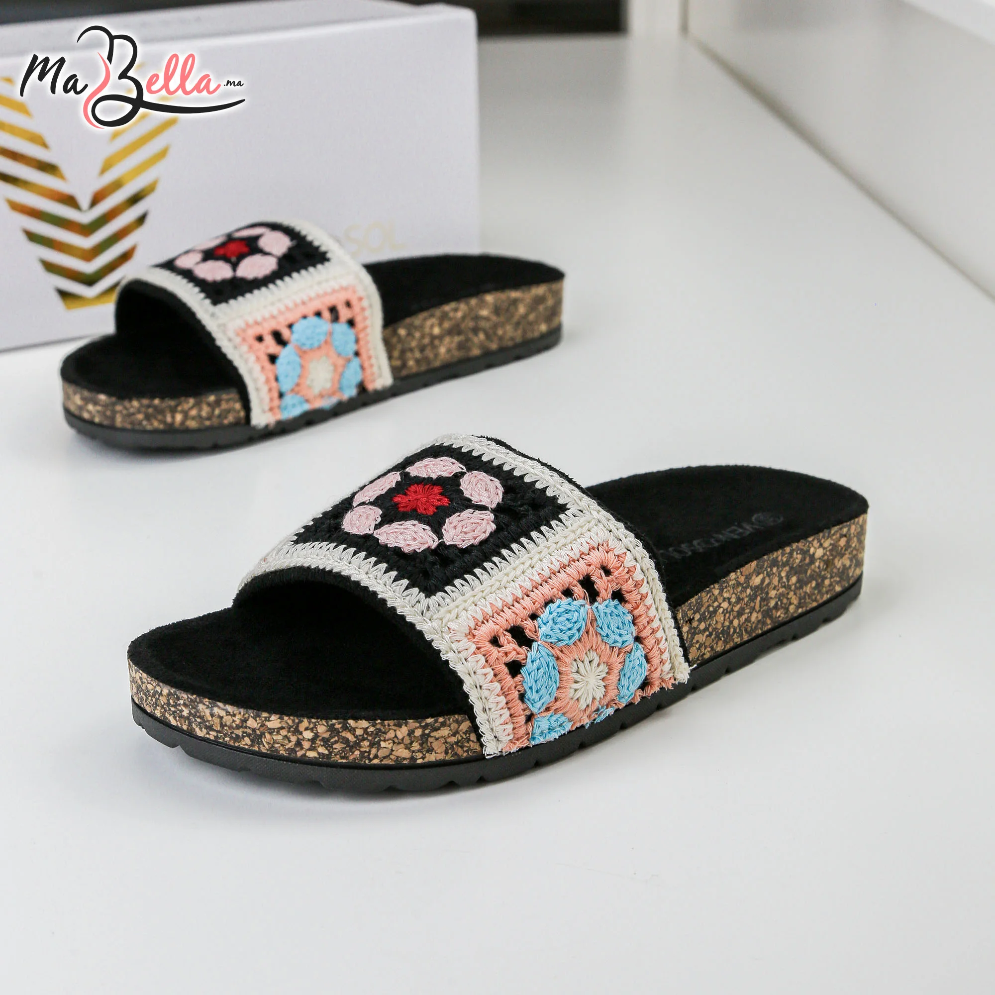 Sandale Plate - Noir - TC-3492