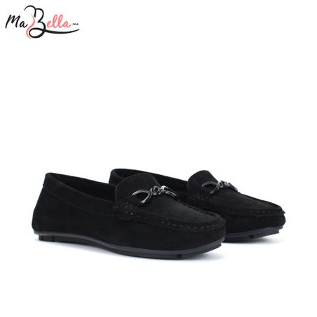 Mocassins pour Femmes - Noir - Daim - A/9471