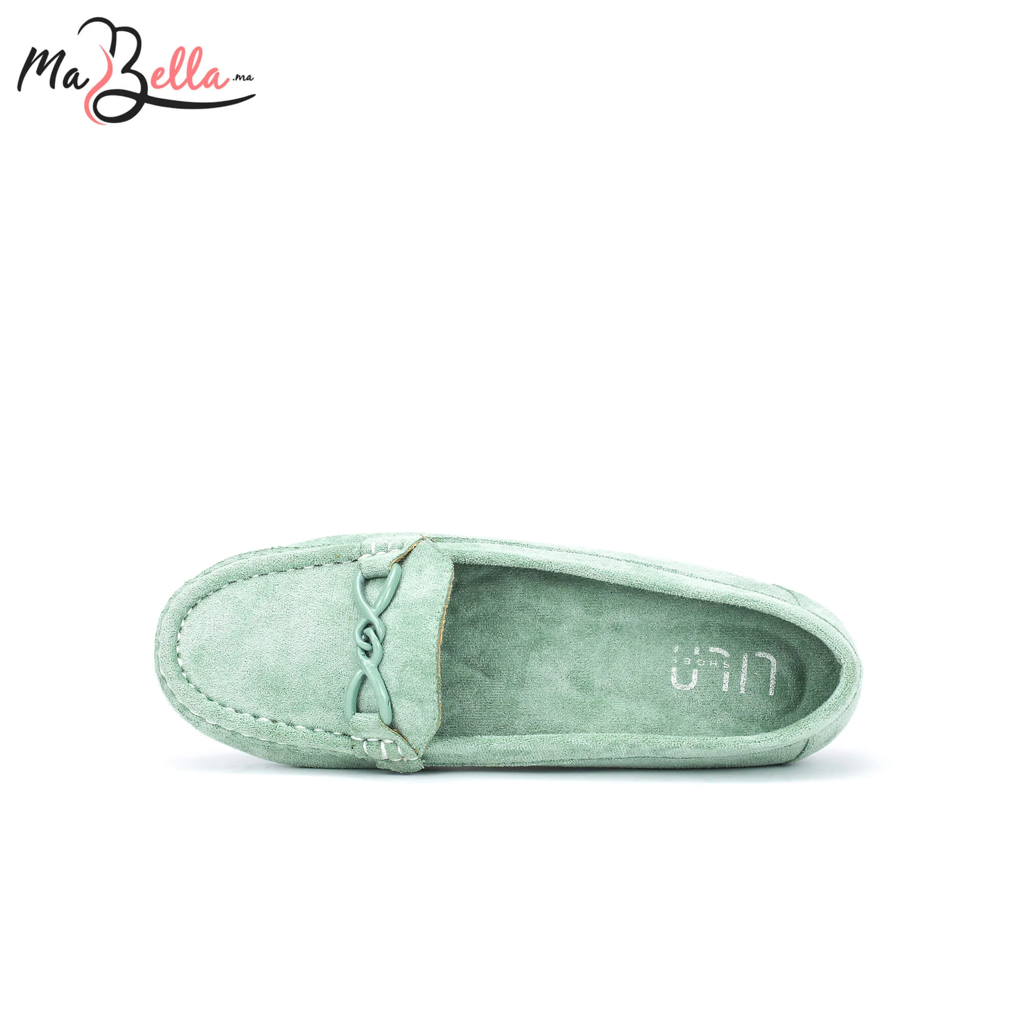 Mocassins pour Femmes - Vert - Daim - A/9471