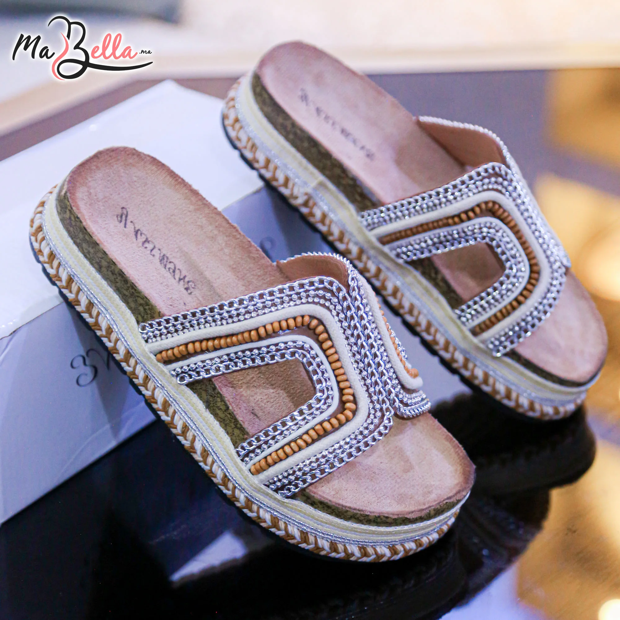 Sandale Plate - Camel - TC-2025