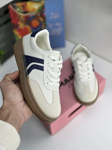 Baskets - Beige/Bleu - MB88-712