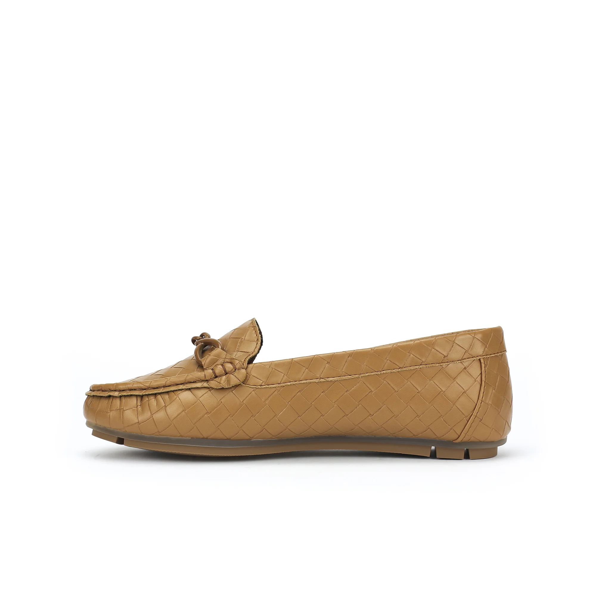 Mocassins pour Femmes - Camel - Tressé - A/9471