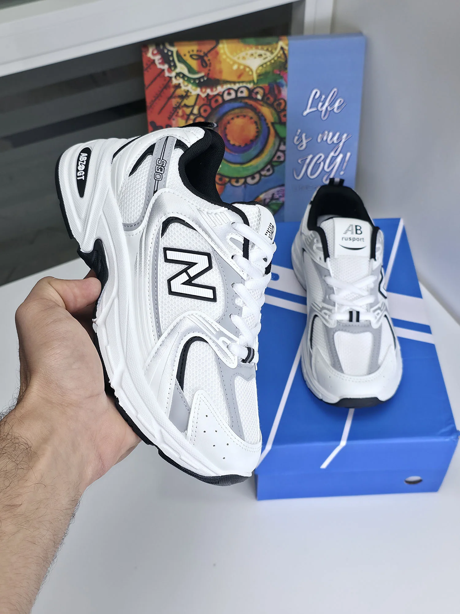 Baskets - Blanc/Noir - AB-530