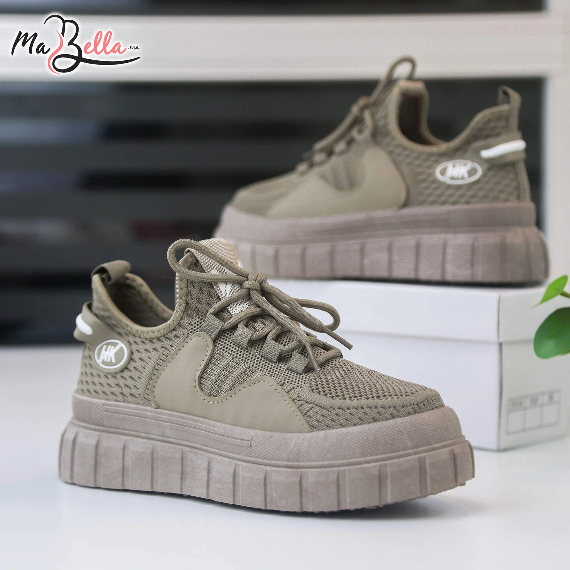 Baskets pour Femmes - Kaki - HK301