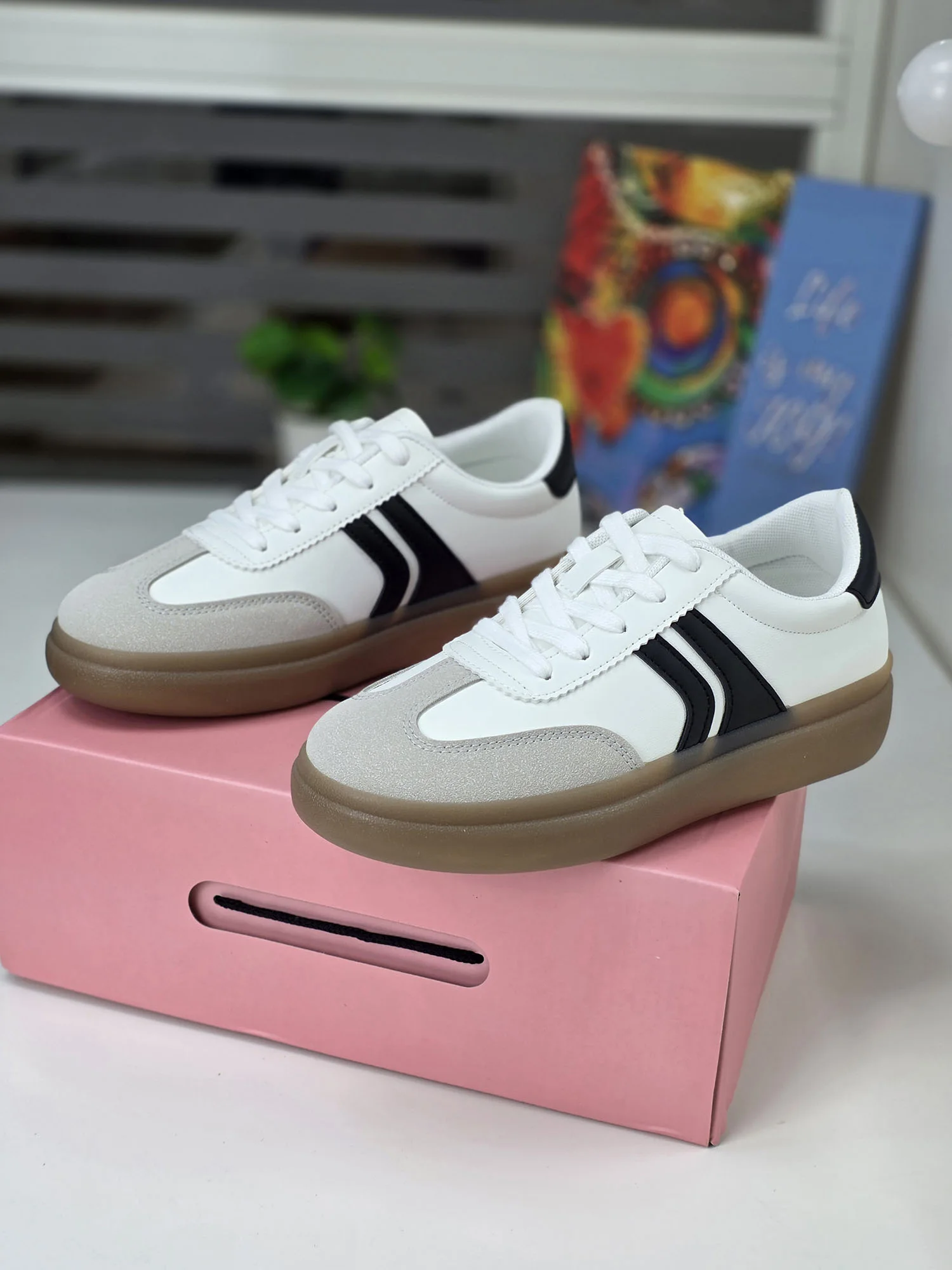 Baskets - Blanc/Noir - MB88-712