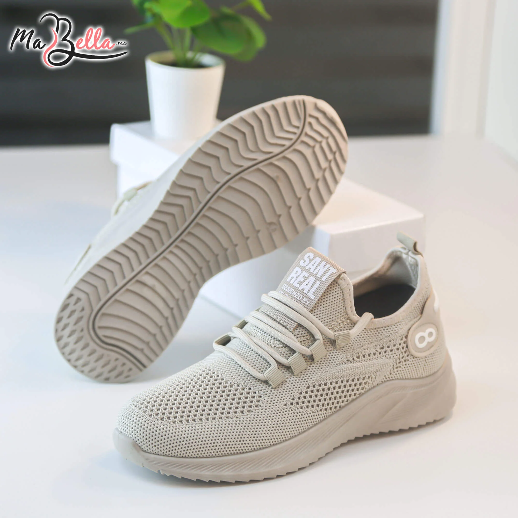 Baskets pour Femmes - Beige - CH-8