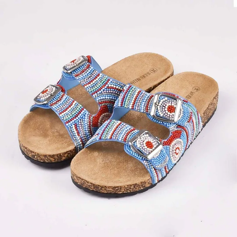 Sandale Plate - Bleu Ciel - RK-7