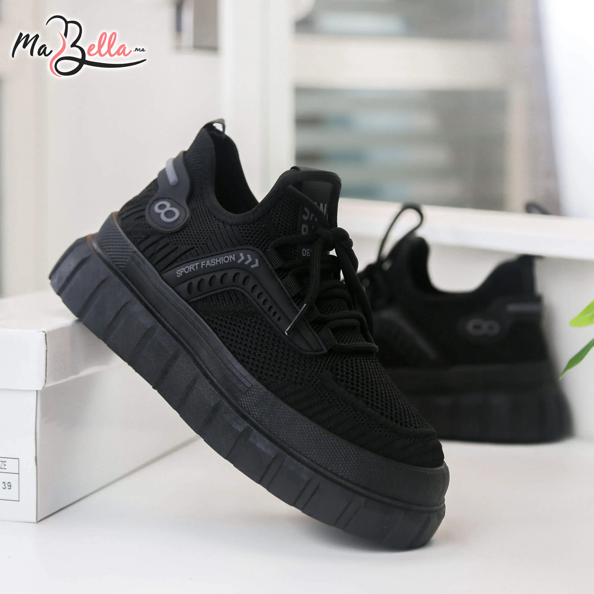 Baskets pour Femmes - Noir - HK401