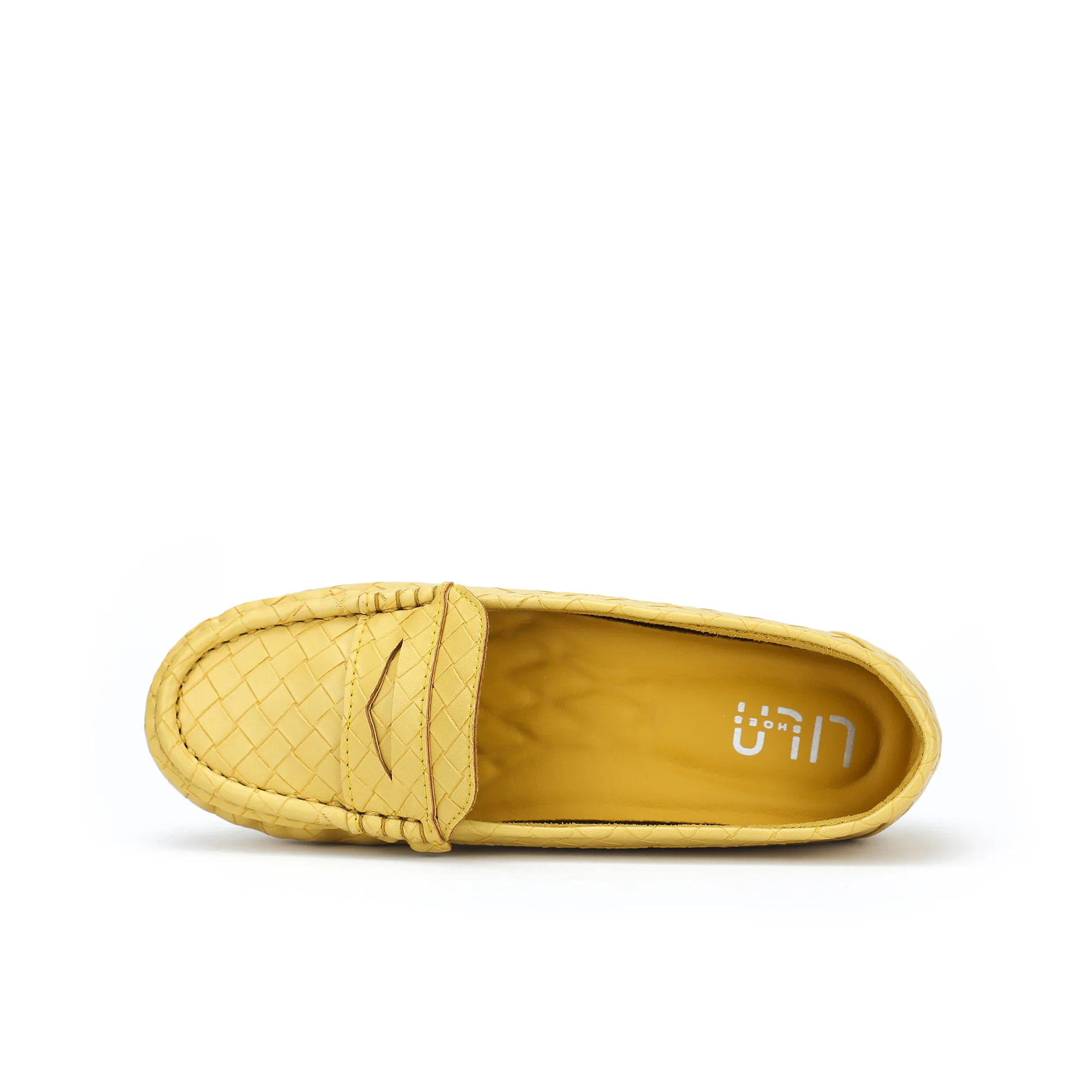 Mocassins pour Femmes - Jaune - Tressé - SM/6493