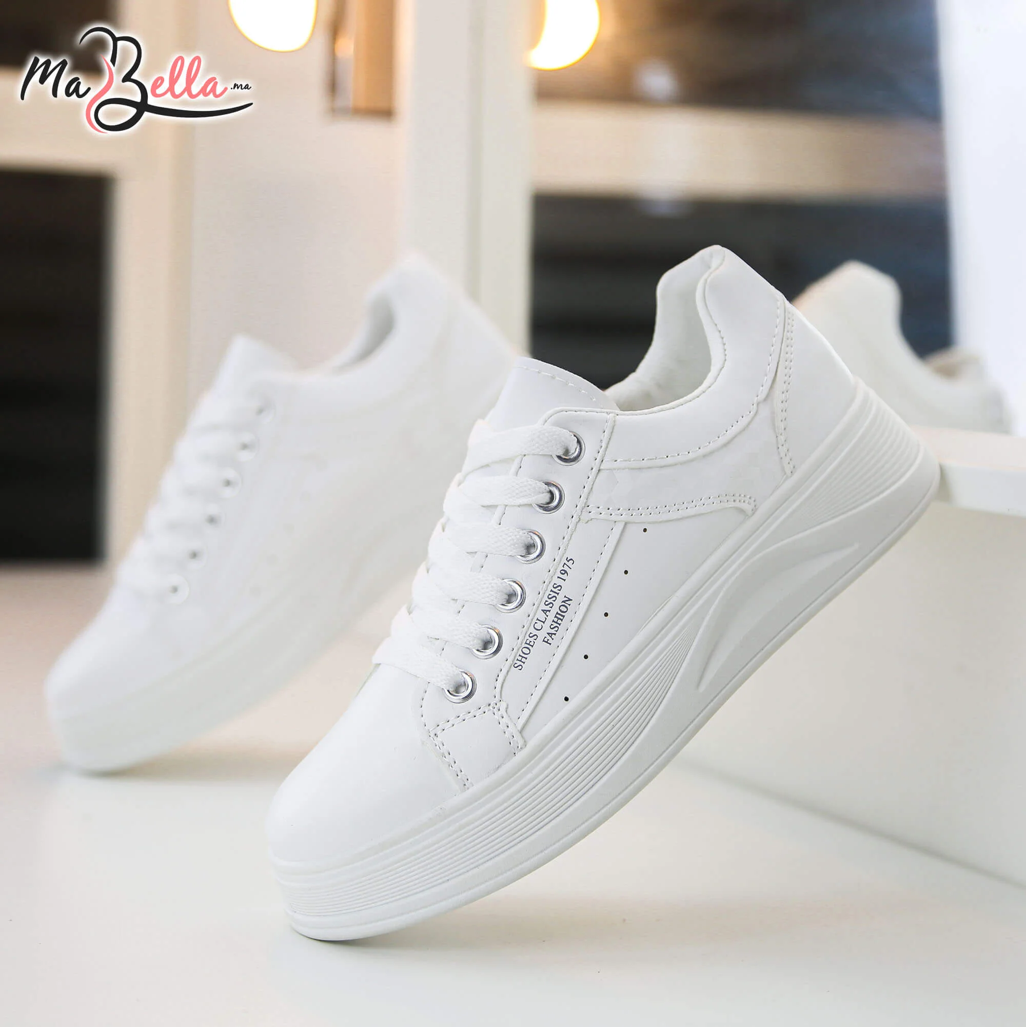 Baskets pour Femmes - Blanc - SS-306