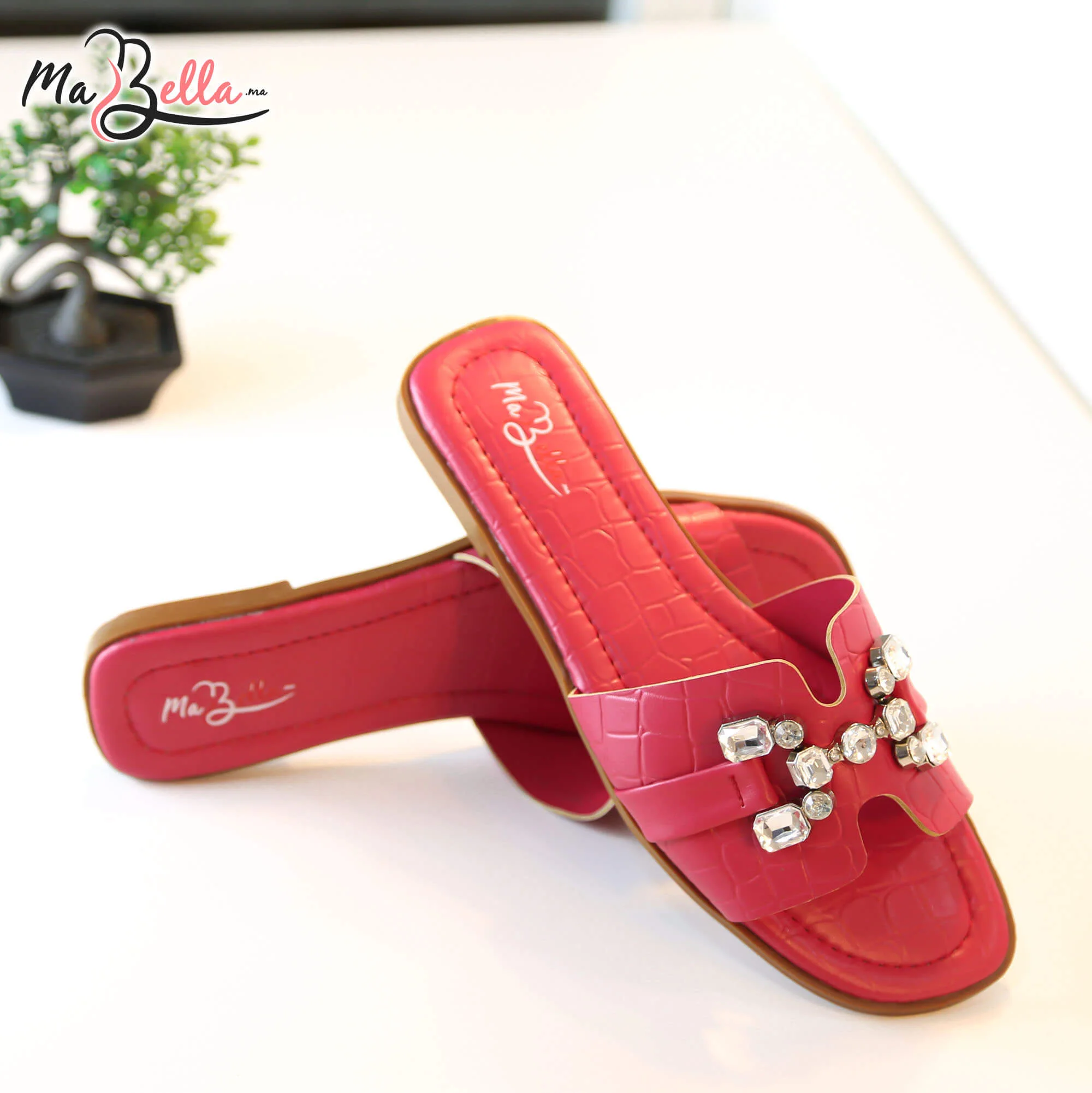 Sandale Plate - Fuchsia - RF-HRMS***