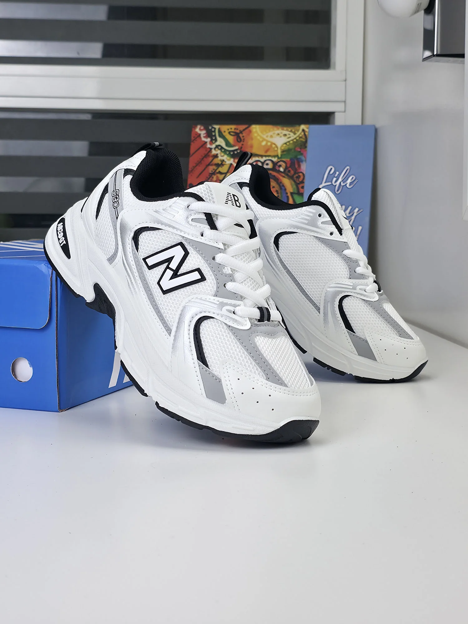 Baskets - Blanc/Noir - AB-530