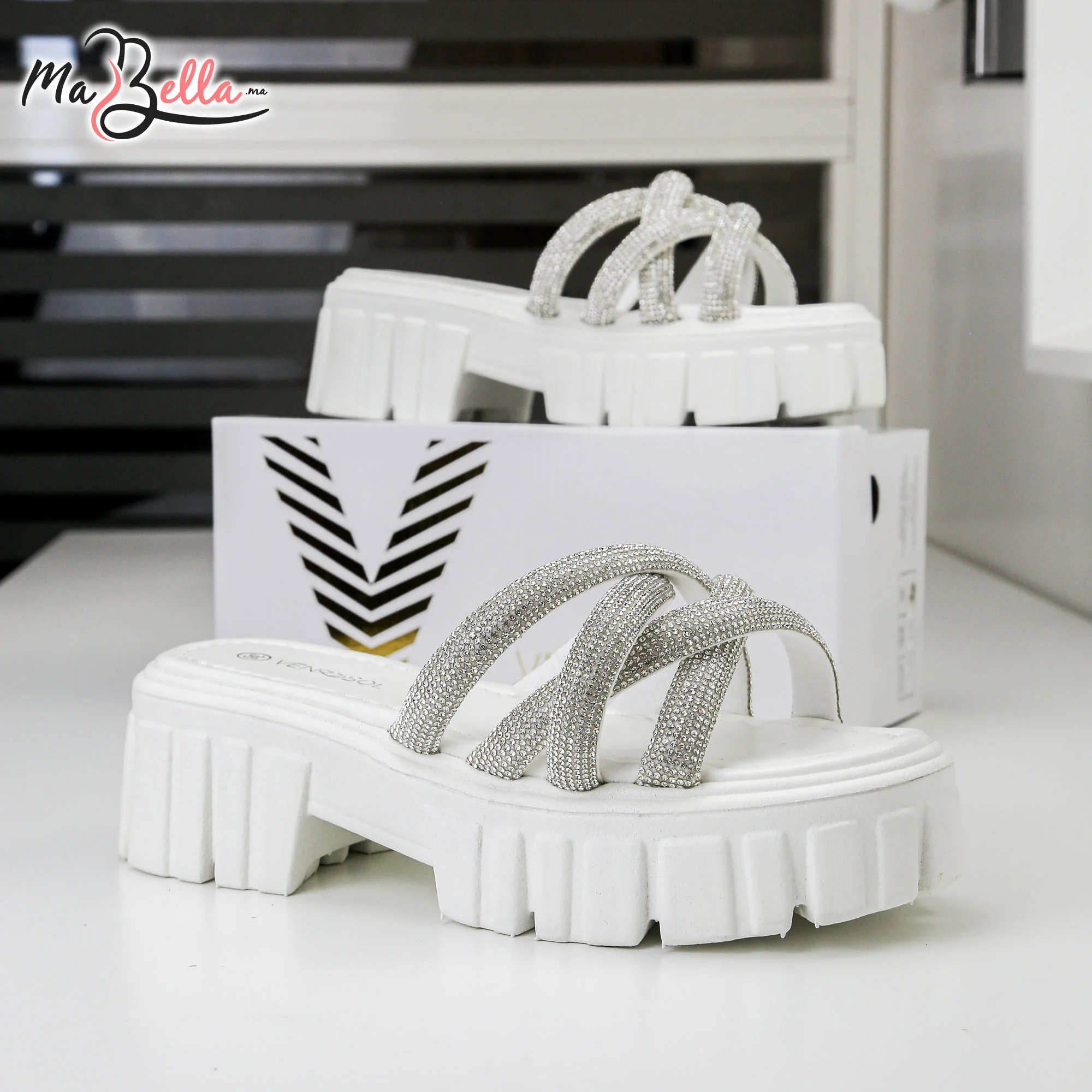 Sandale Plate - Blanc - TC-3330