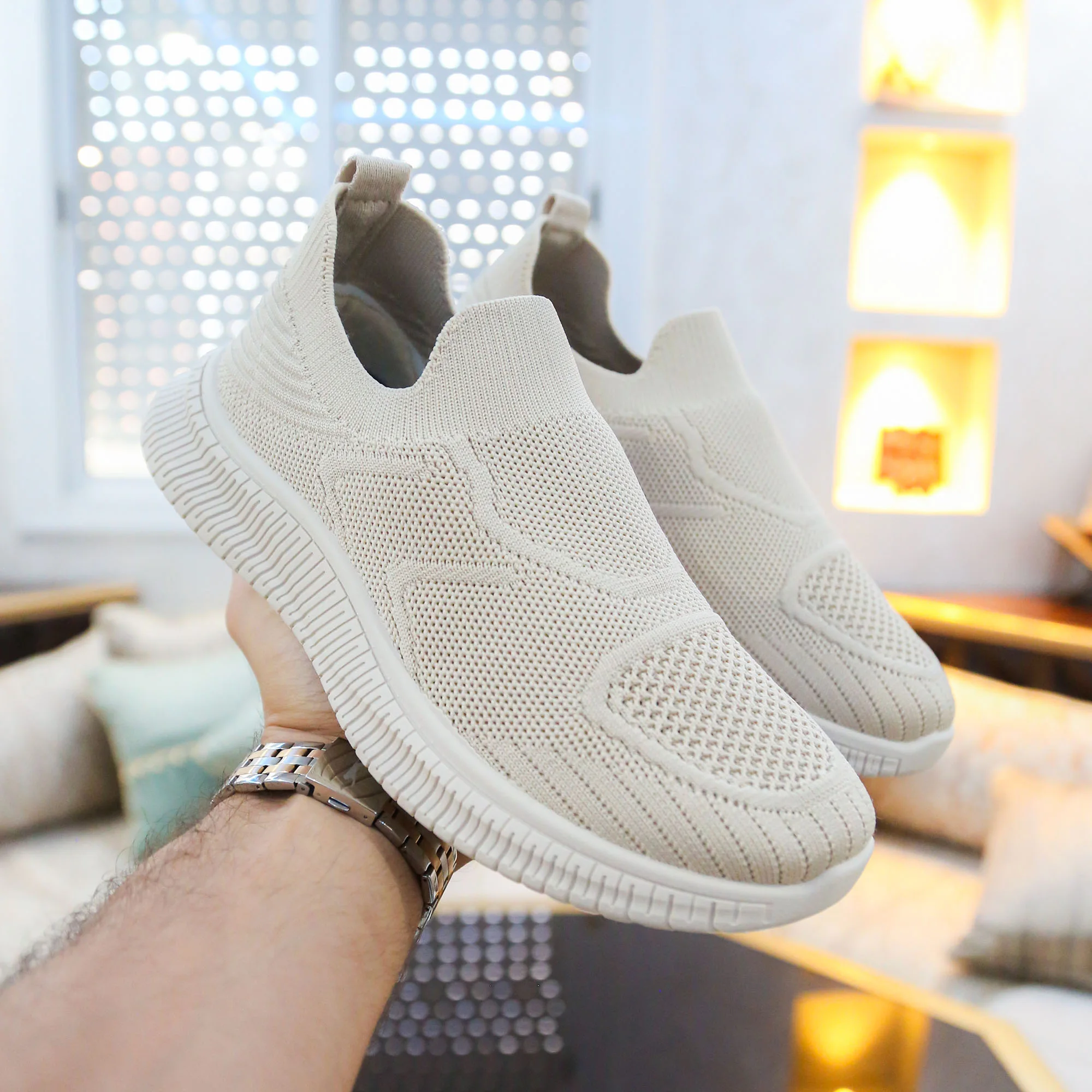 Baskets pour Femmes - Beige - OC-B9