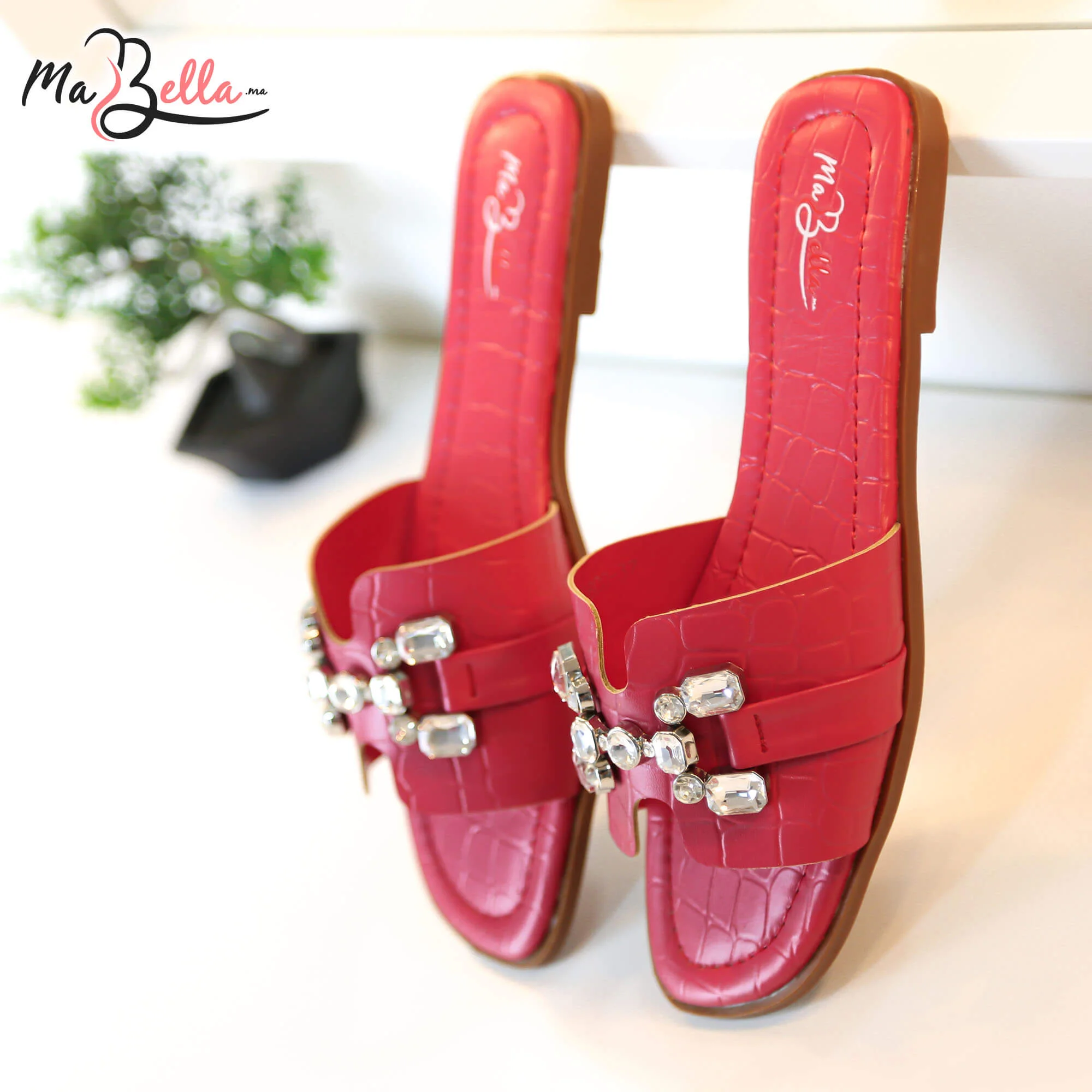 Sandale Plate - Fuchsia - RF-HRMS***