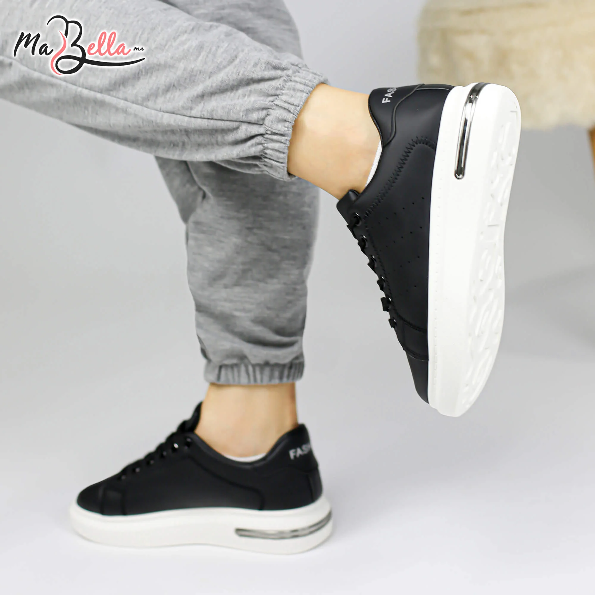 Baskets pour Femmes - Noir - RF32