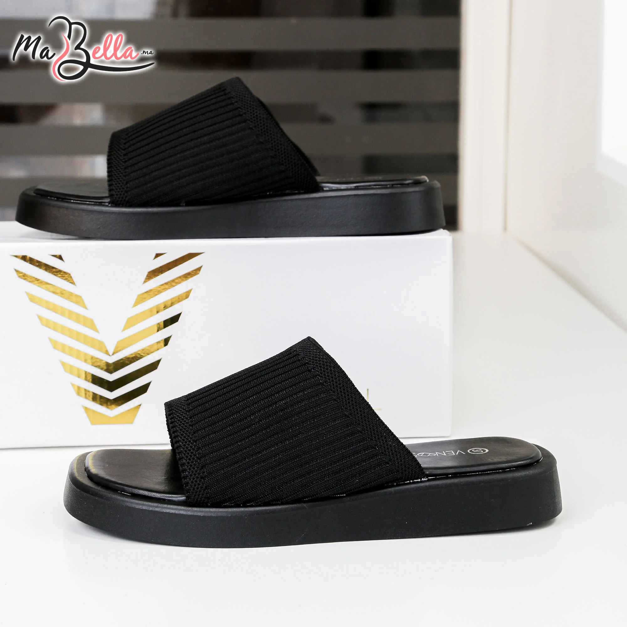 Sandale Plate - Noir - TP-3878