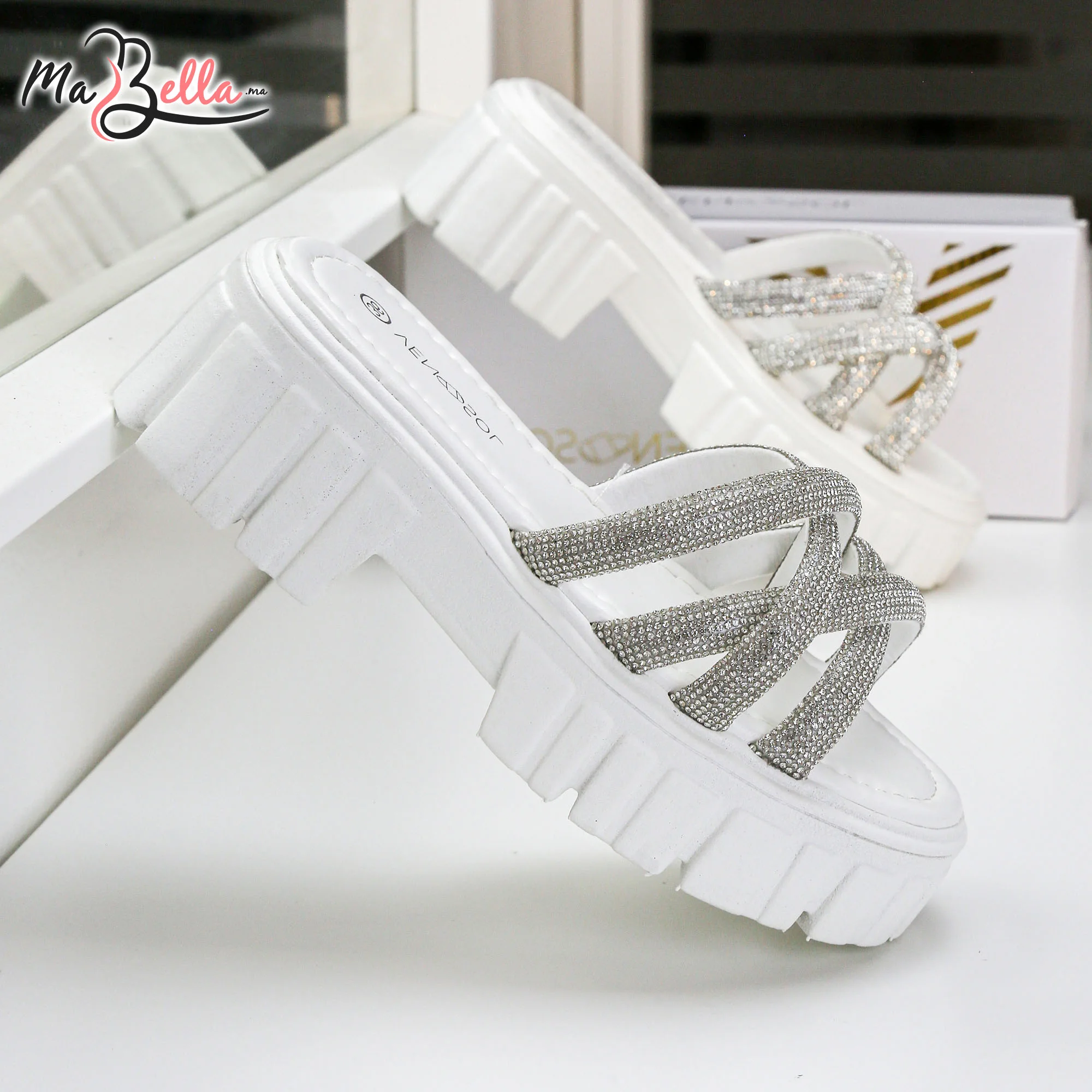 Sandale Plate - Blanc - TC-3330