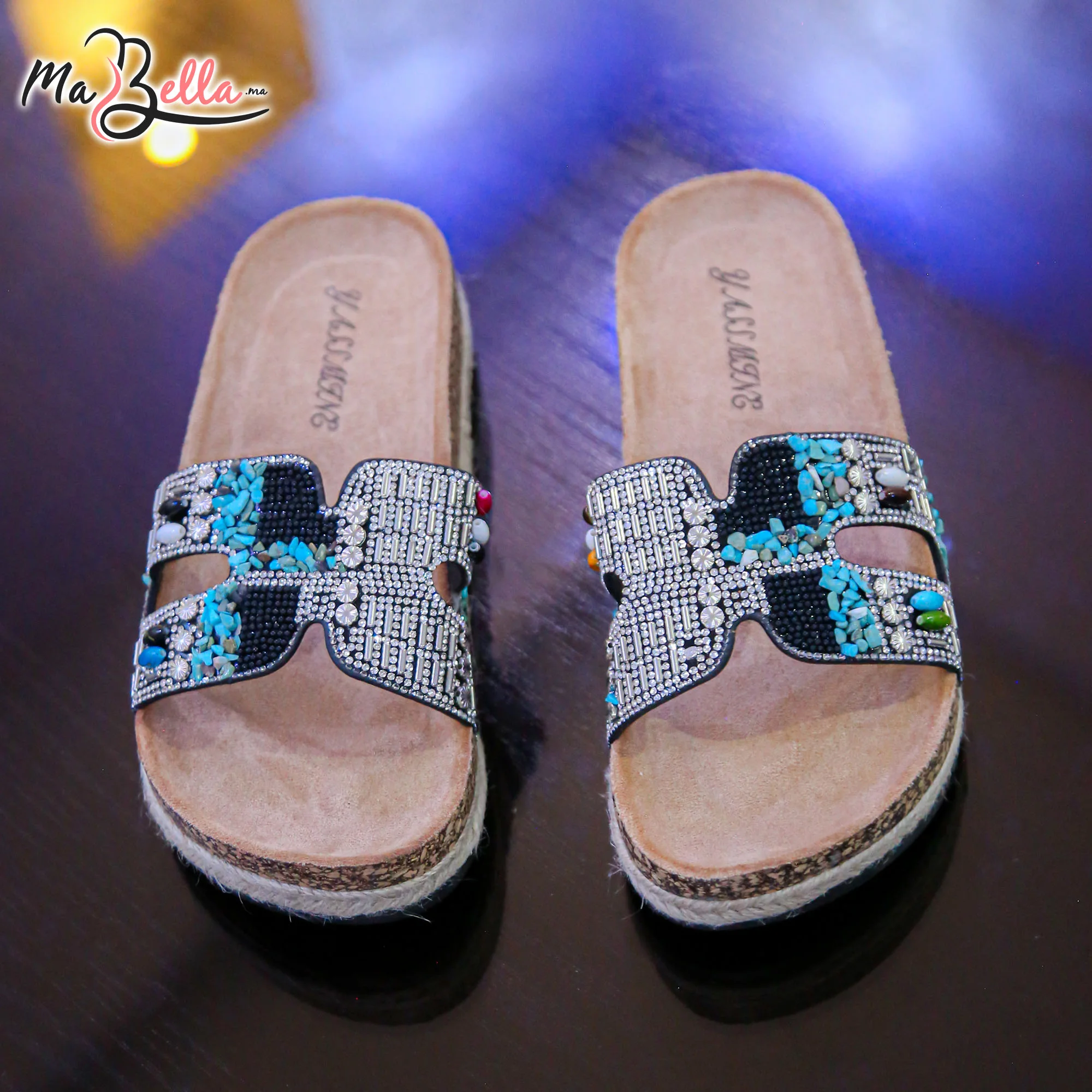 Sandale Plate - Noir - MES11