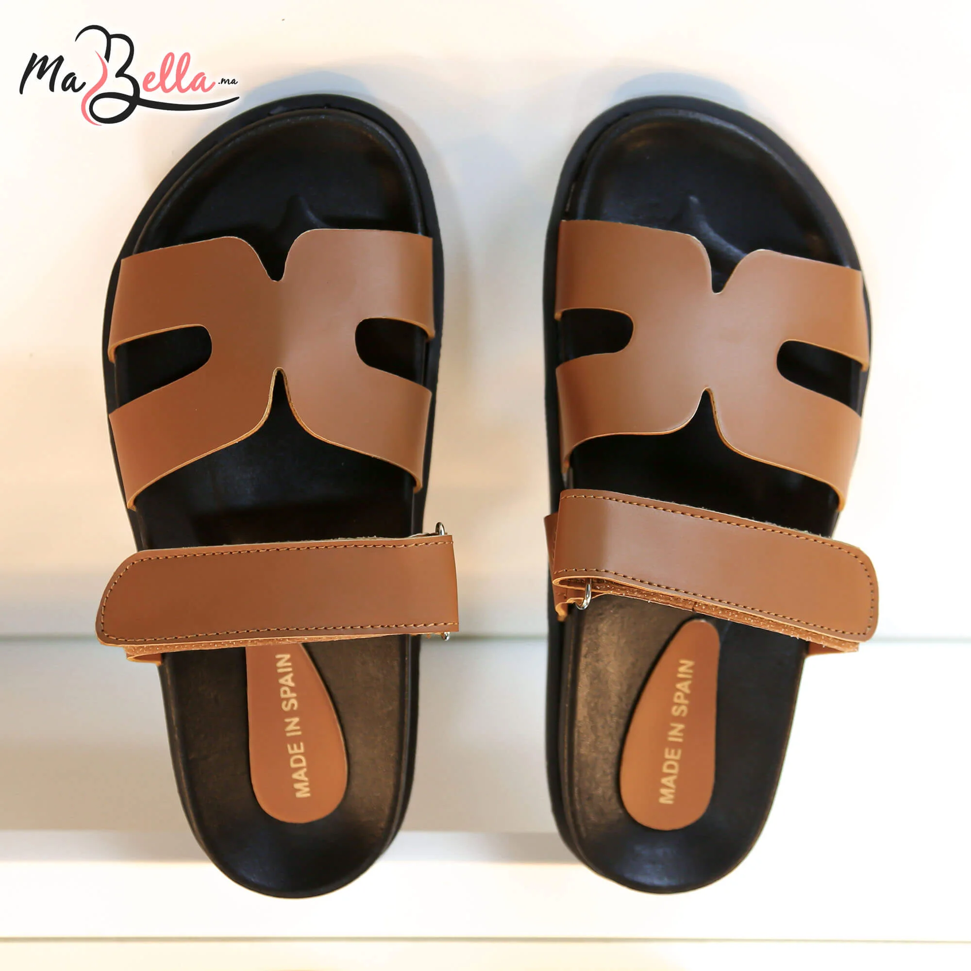 Sandale Plate - Marron - HRMS-100-22