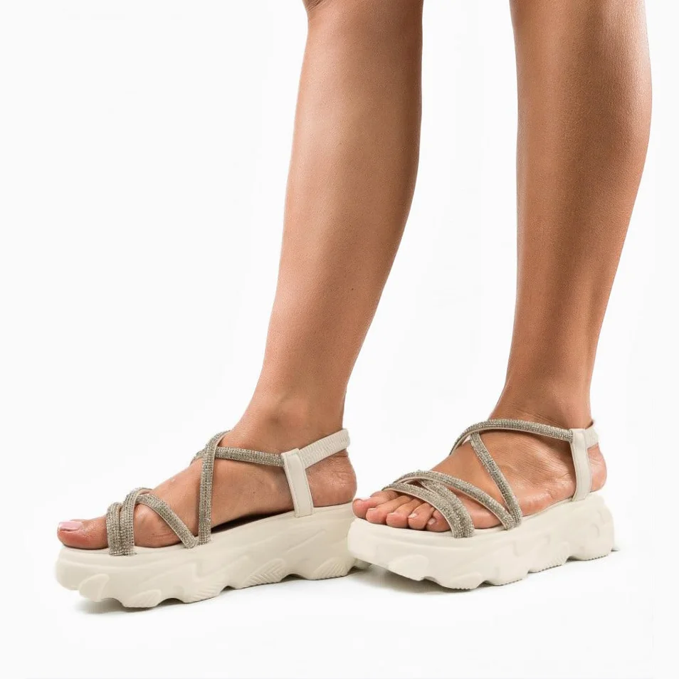 Sandale Plate - Beige - LX-1935