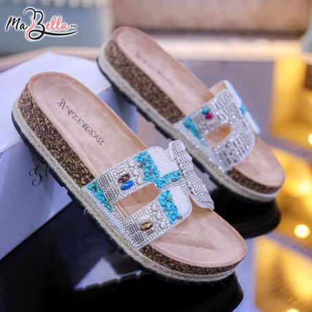 Sandale Plate - Blanc - MES11