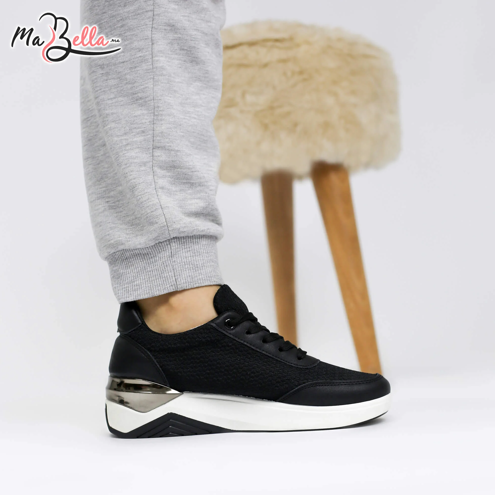 Baskets pour Femmes - Noir - RF27-N7