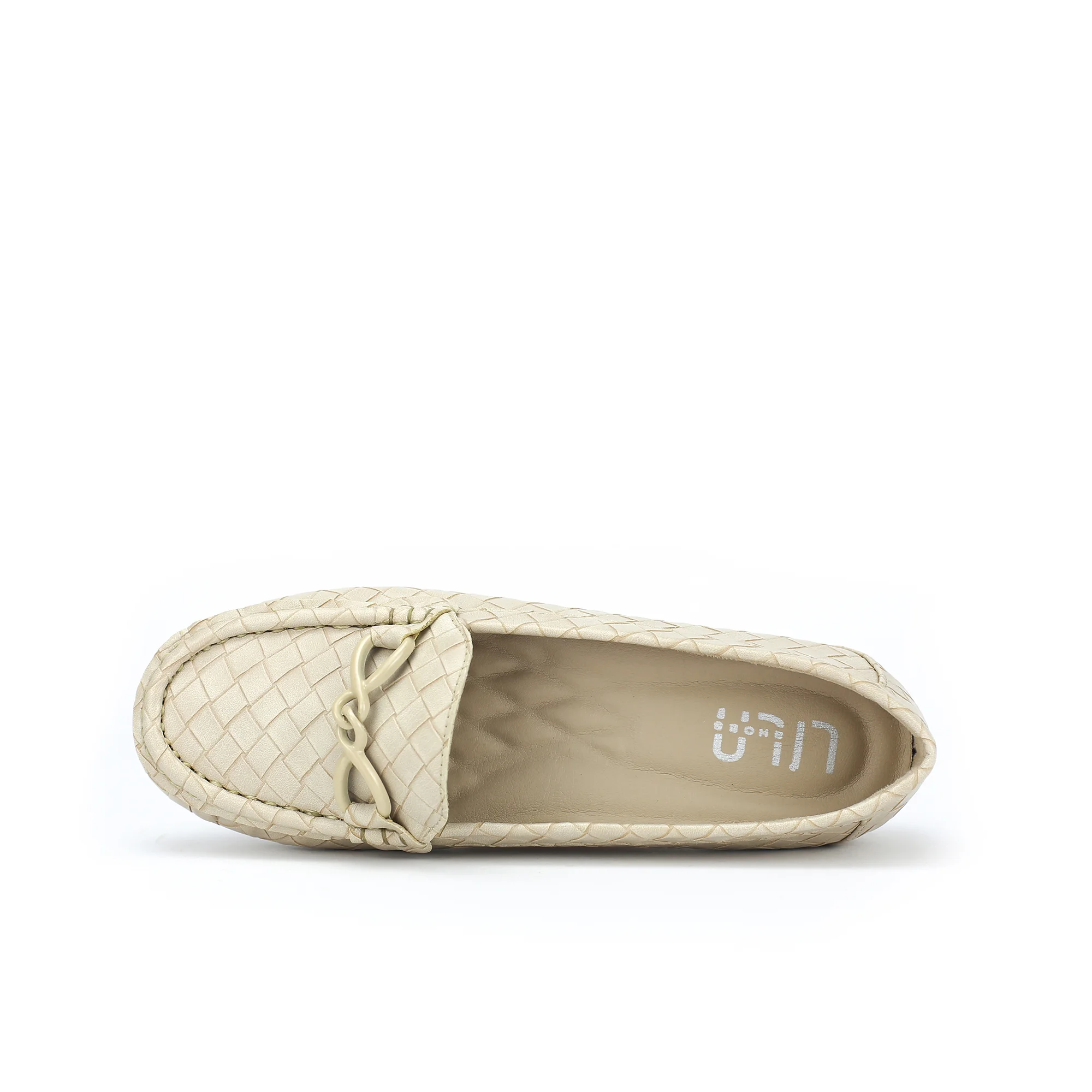 Mocassins pour Femmes - Beige - Tressé - A/9471