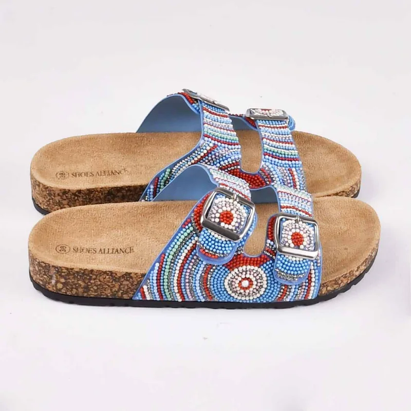 Sandale Plate - Bleu Ciel - RK-7