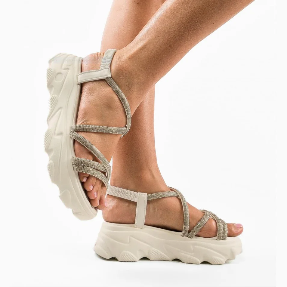 Sandale Plate - Beige - LX-1935