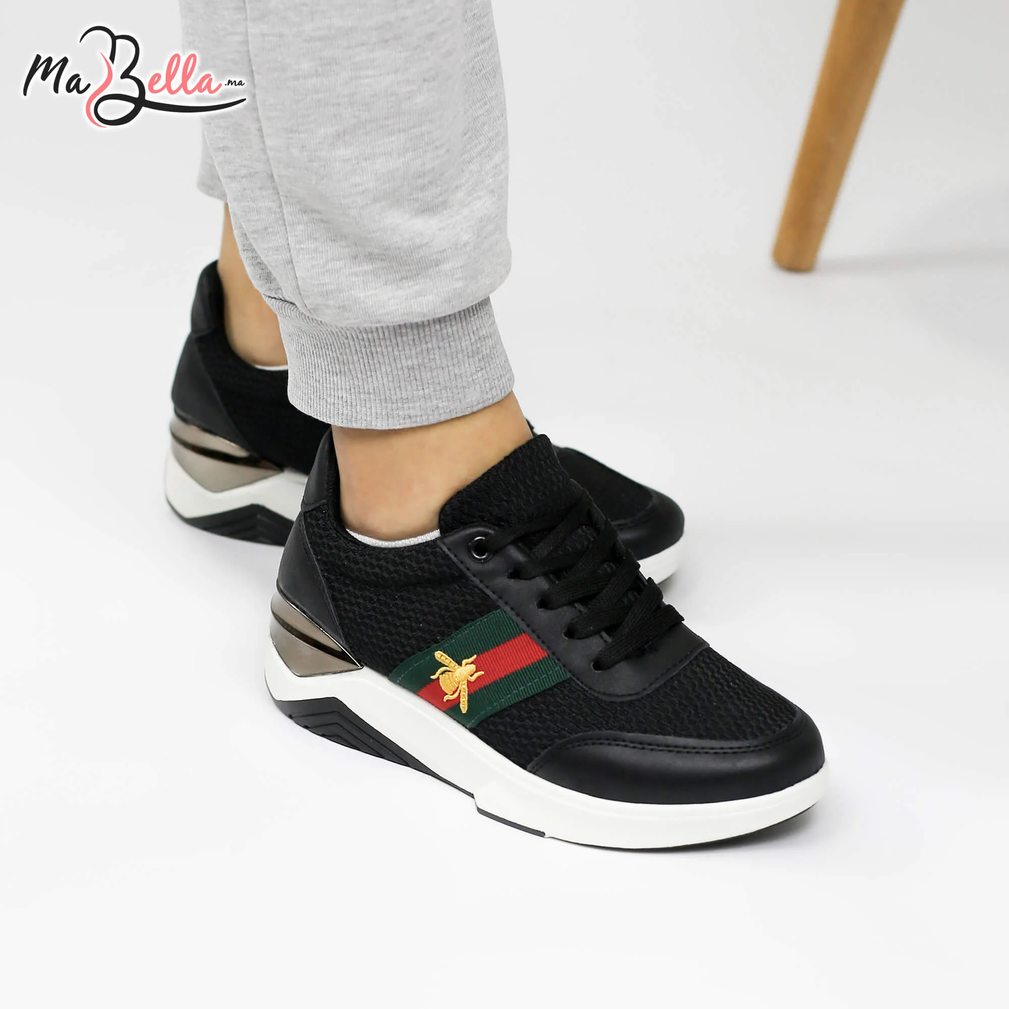 Baskets pour Femmes - Noir - RF27-N7