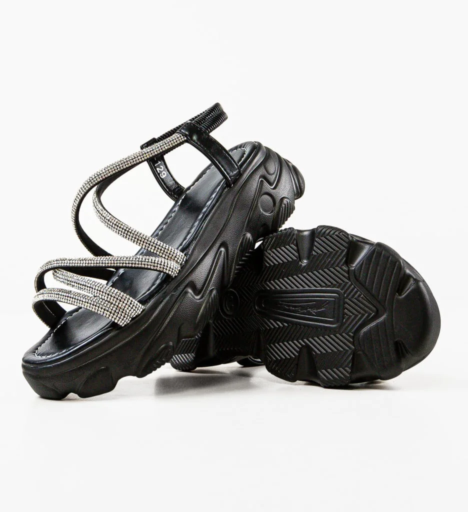 Sandale Plate - Noir - LX-1935