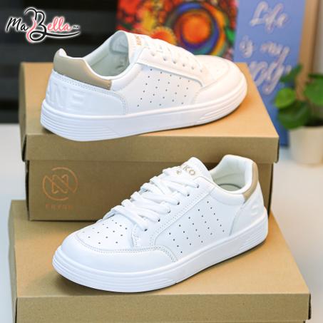 Baskets pour Femmes - Blanc/Marron - EK-01