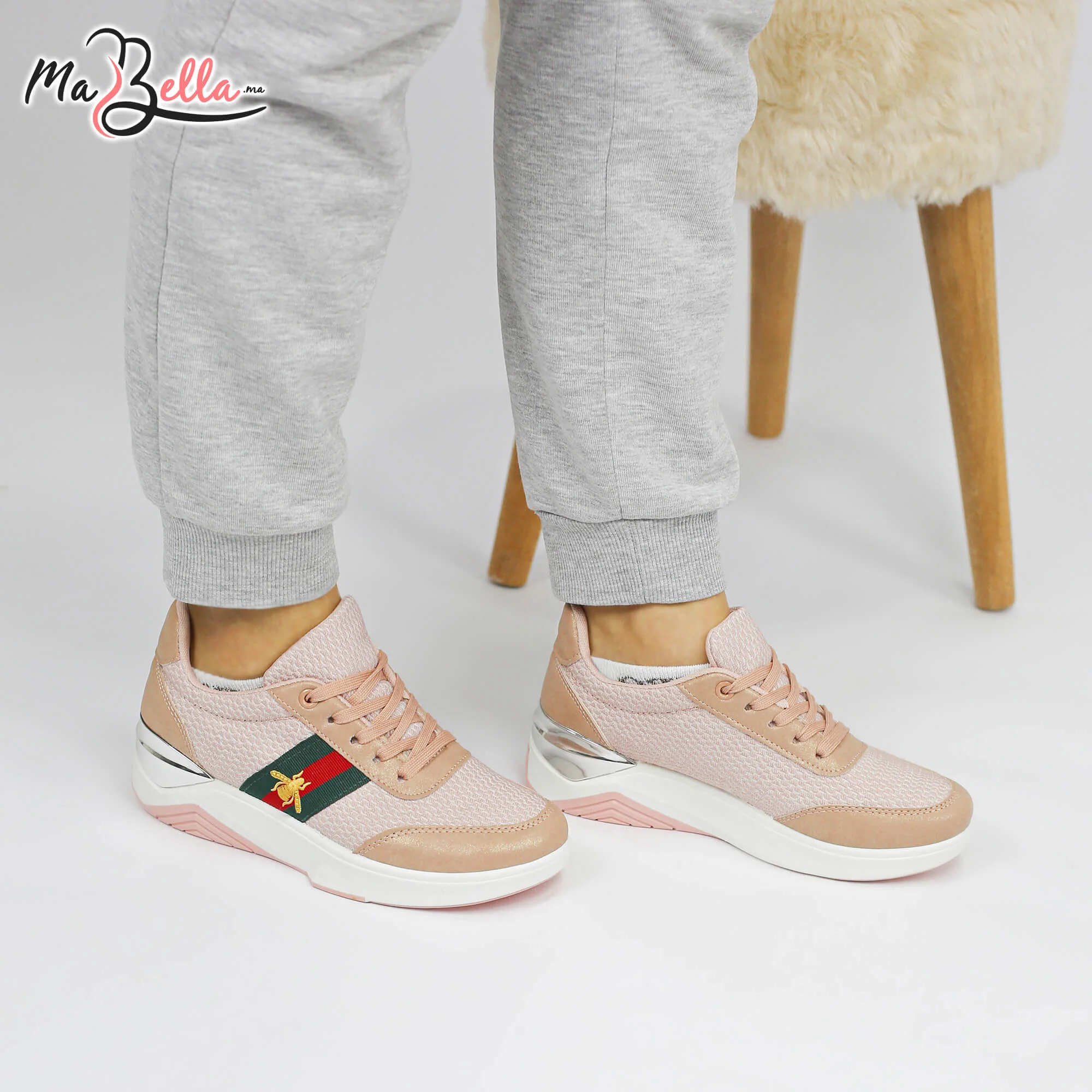 Baskets pour Femmes - Rose - RF27-N7