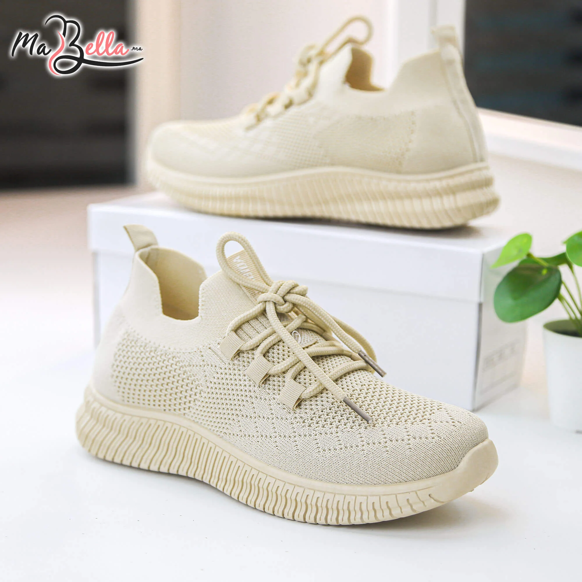 Baskets pour Femmes - Beige - RP-77