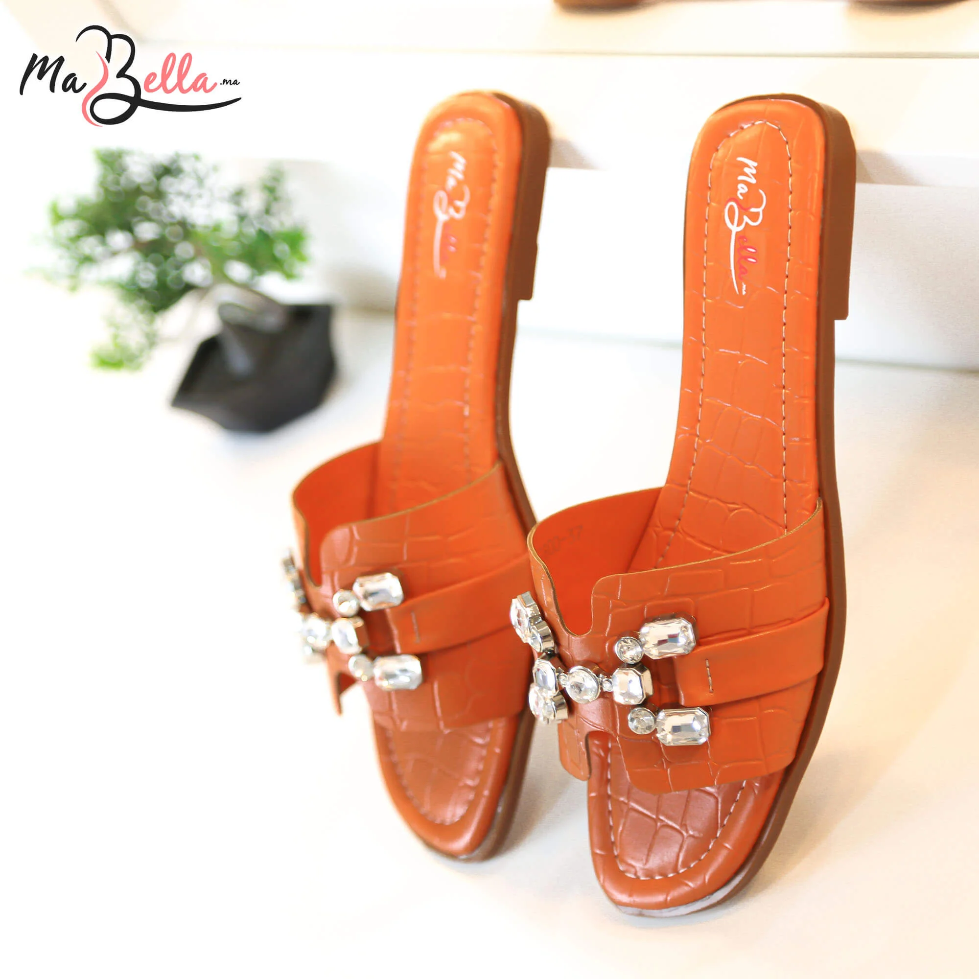 Sandale Plate - Orange - RF-HRMS***