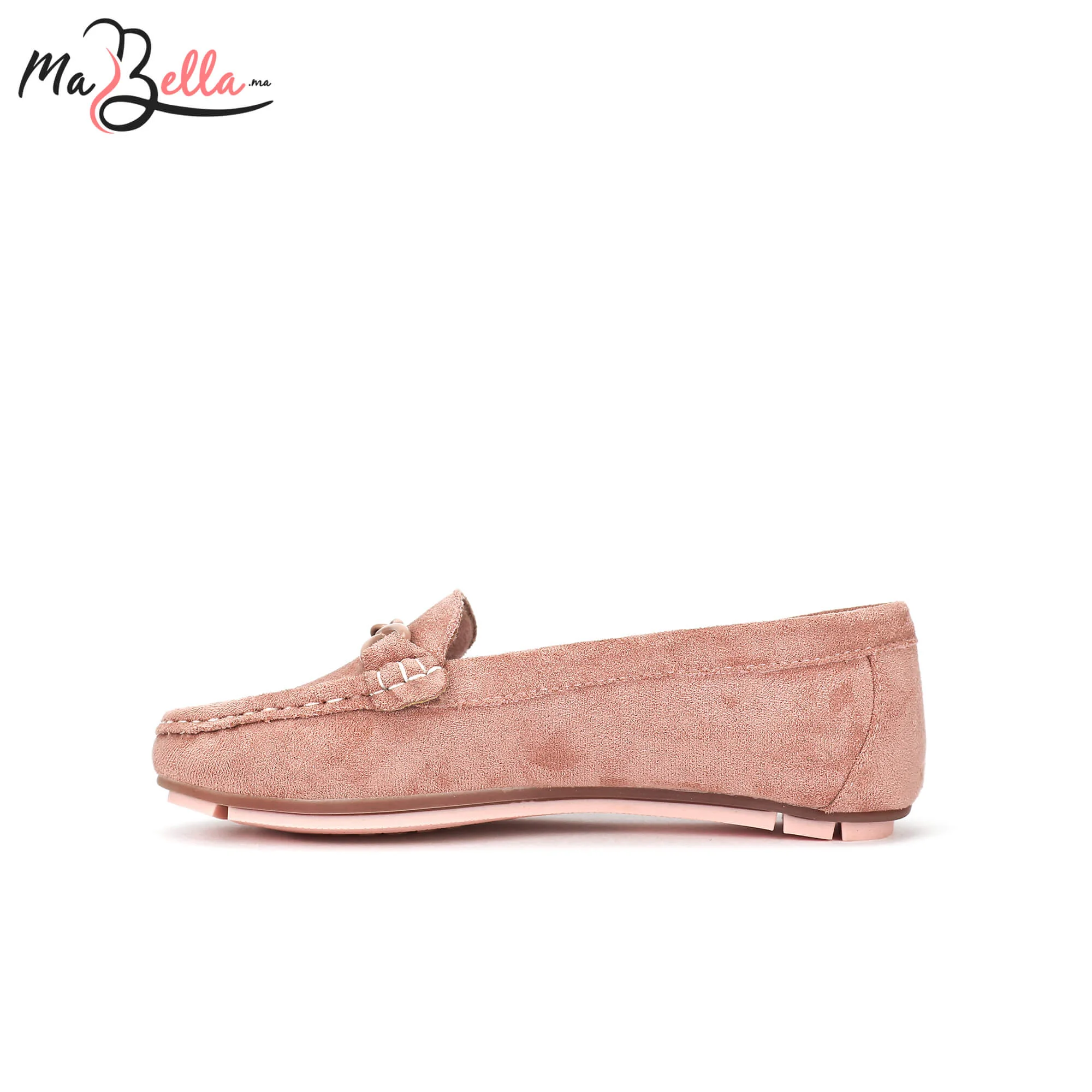 Mocassins pour Femmes - Rose - Daim - A/9471